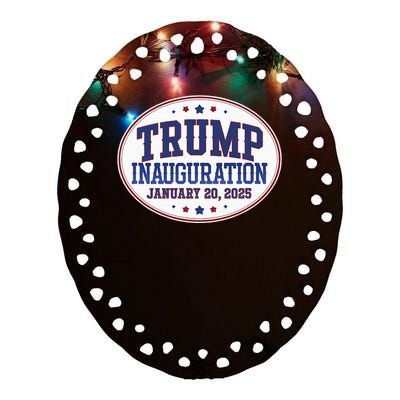 Donald Trump Inauguration Day 2025 Ceramic Oval Ornament