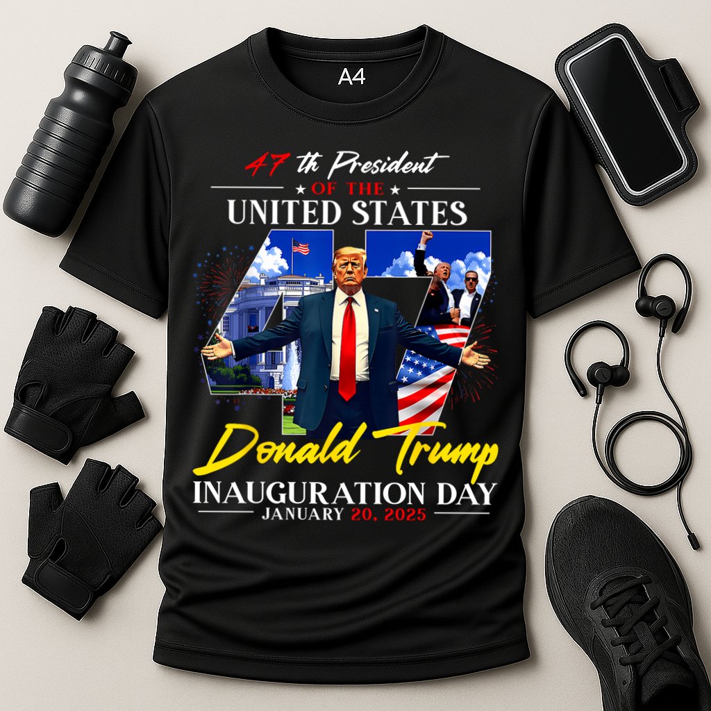 Donald Trump Inauguration Day 2025 47th President Cooling Performance Crew T-Shirt