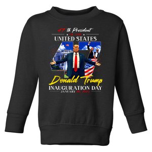 Donald Trump Inauguration Day 2025 47th President Toddler Sweatshirt