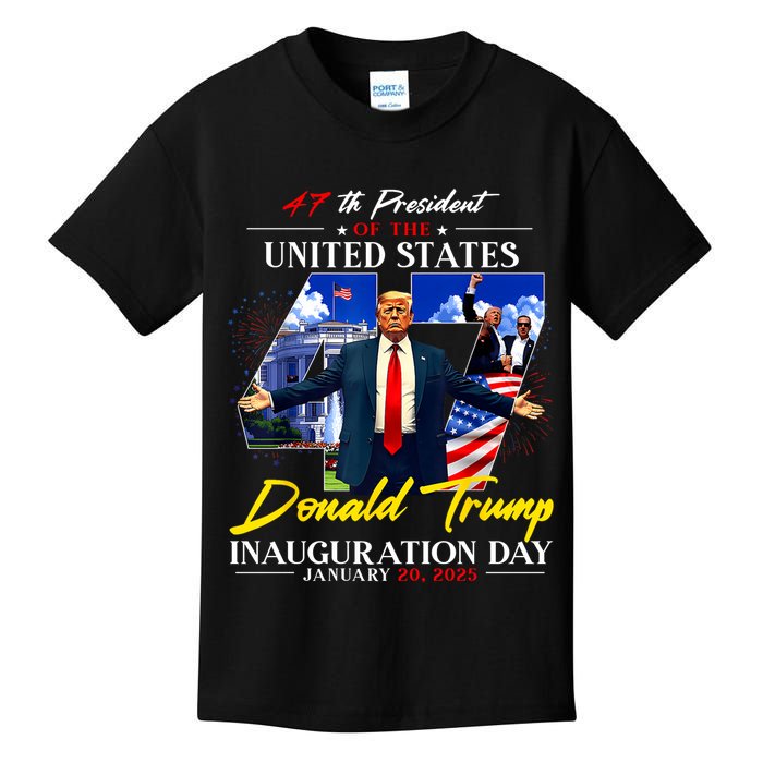Donald Trump Inauguration Day 2025 47th President Kids T-Shirt