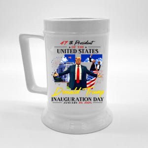 Donald Trump Inauguration Day 2025 47th President Beer Stein