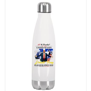 Donald Trump Inauguration Day 2025 47th President Stainless Steel Insulated Water Bottle