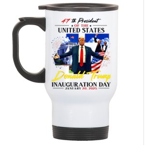 Donald Trump Inauguration Day 2025 47th President Stainless Steel Travel Mug