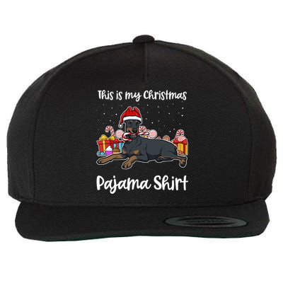 Dober This Is My Christmas Pajama Cute Gift Wool Snapback Cap