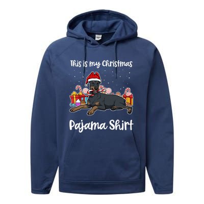 Dober This Is My Christmas Pajama Cute Gift Performance Fleece Hoodie