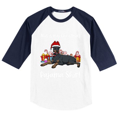 Dober This Is My Christmas Pajama Cute Gift Baseball Sleeve Shirt