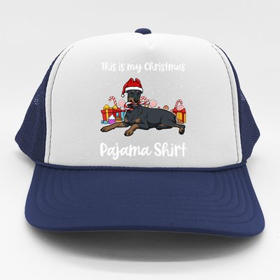 Dober This Is My Christmas Pajama Cute Gift Trucker Hat