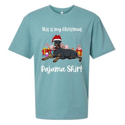 Dober This Is My Christmas Pajama Cute Gift Sueded Cloud Jersey T-Shirt