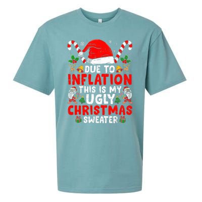 Due to Inflation This is My Ugly Sweater Family Christmas  Sueded Cloud Jersey T-Shirt