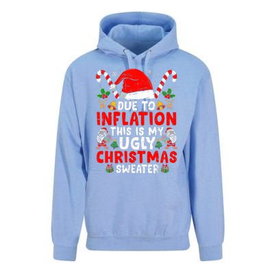 Due to Inflation This is My Ugly Sweater Family Christmas  Unisex Surf Hoodie