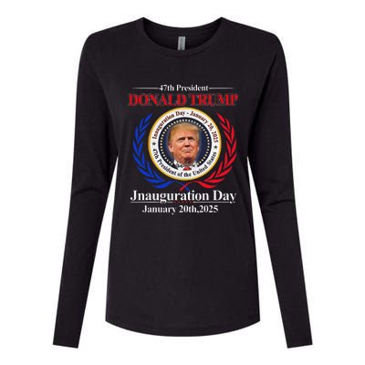 Donald Trump Inauguration Day 2025 47th Usa President Womens Cotton Relaxed Long Sleeve T-Shirt