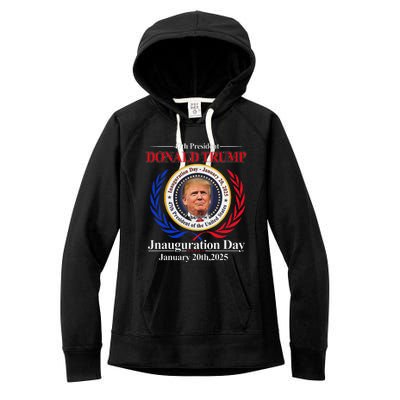 Donald Trump Inauguration Day 2025 47th Usa President Women's Fleece Hoodie