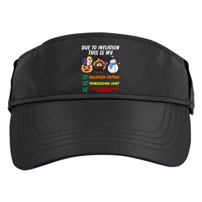 Due To Inflation This Is My Halloween Costume Thanksgiving Christmas Adult Drive Performance Visor