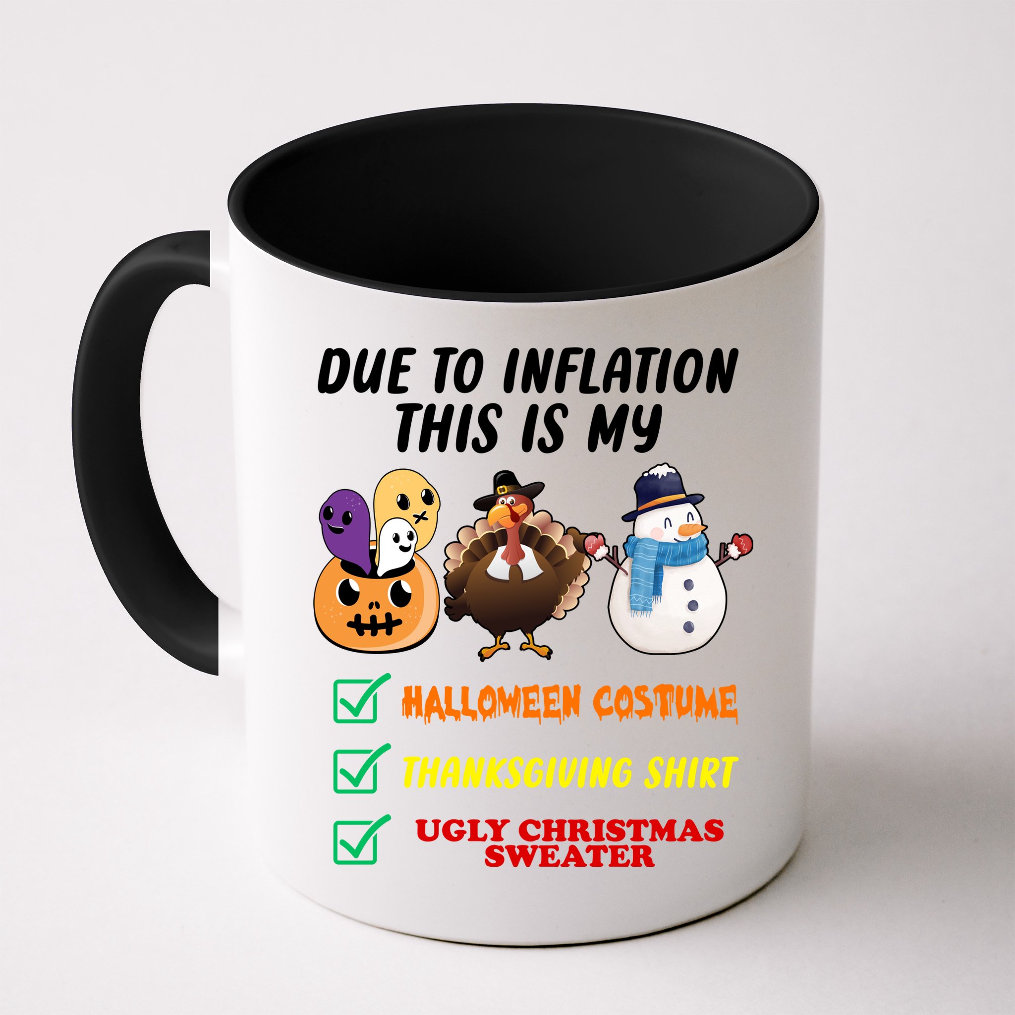 Due To Inflation This Is My Halloween Costume Thanksgiving Christmas Mug