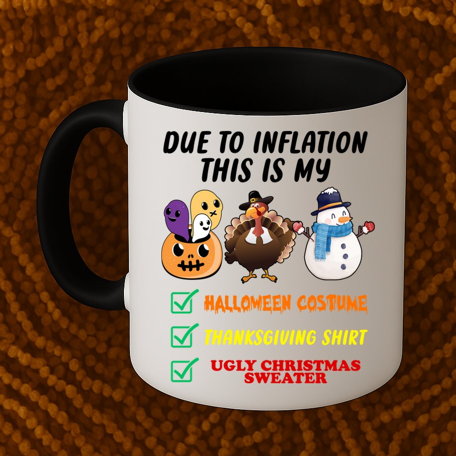 Due To Inflation This Is My Halloween Costume Thanksgiving Christmas Mug