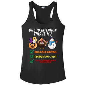 Due To Inflation This Is My Halloween Costume Thanksgiving Christmas Ladies PosiCharge Competitor Racerback Tank