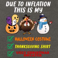 Due To Inflation This Is My Halloween Costume Thanksgiving Christmas Cotton Canvas Backpack