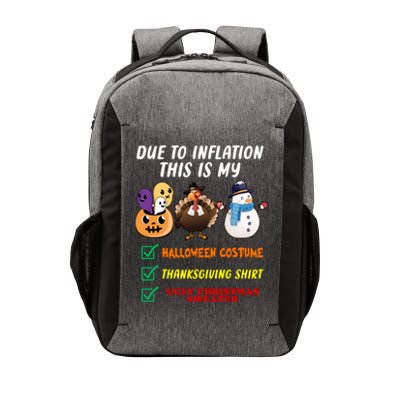 Due To Inflation This Is My Halloween Costume Thanksgiving Christmas Vector Backpack