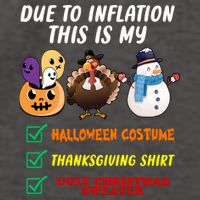 Due To Inflation This Is My Halloween Costume Thanksgiving Christmas Vector Backpack