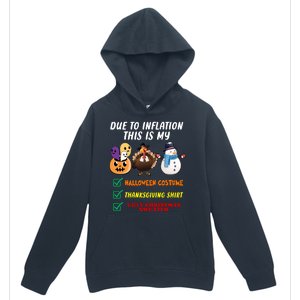 Due To Inflation This Is My Halloween Costume Thanksgiving Christmas Urban Pullover Hoodie