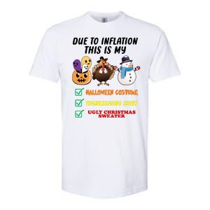 Due To Inflation This Is My Halloween Costume Thanksgiving Christmas Softstyle CVC T-Shirt