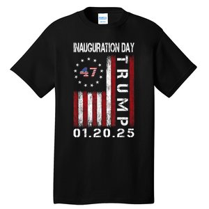 Donald Trump Inauguration Day 2025 47th President Usa Flag Tall T-Shirt