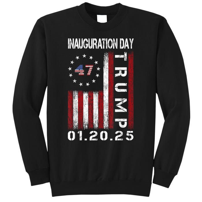 Donald Trump Inauguration Day 2025 47th President Usa Flag Tall Sweatshirt