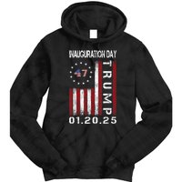 Donald Trump Inauguration Day 2025 47th President Usa Flag Tie Dye Hoodie