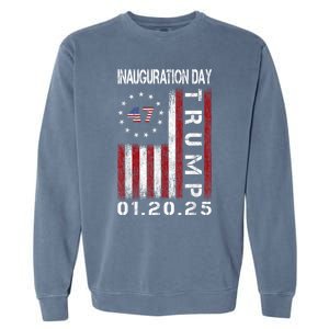 Donald Trump Inauguration Day 2025 47th President Usa Flag Garment-Dyed Sweatshirt