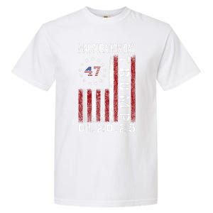 Donald Trump Inauguration Day 2025 47th President Usa Flag Garment-Dyed Heavyweight T-Shirt