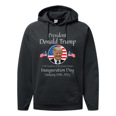 Donald Trump Inauguration Day 2025 47th Usa President Performance Fleece Hoodie