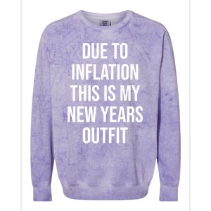 Due To Inflation This Is My New Years Accessories New Year Gift Colorblast Crewneck Sweatshirt