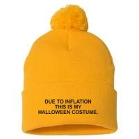 Due To Inflation This Is My Halloween Costume Generic Funny Pom Pom 12in Knit Beanie