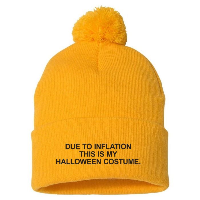 Due To Inflation This Is My Halloween Costume Generic Funny Pom Pom 12in Knit Beanie