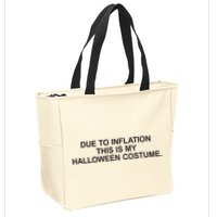 Due To Inflation This Is My Halloween Costume Generic Funny Zip Tote Bag