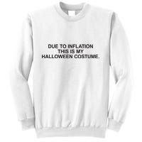 Due To Inflation This Is My Halloween Costume Generic Funny Sweatshirt
