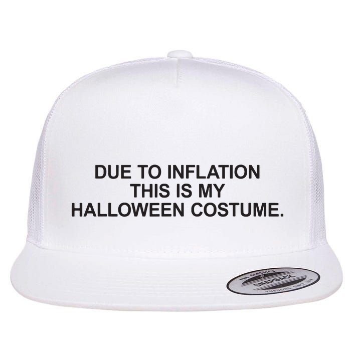 Due To Inflation This Is My Halloween Costume Generic Funny Flat Bill Trucker Hat