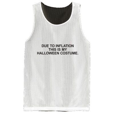 Due To Inflation This Is My Halloween Costume Generic Funny Mesh Reversible Basketball Jersey Tank