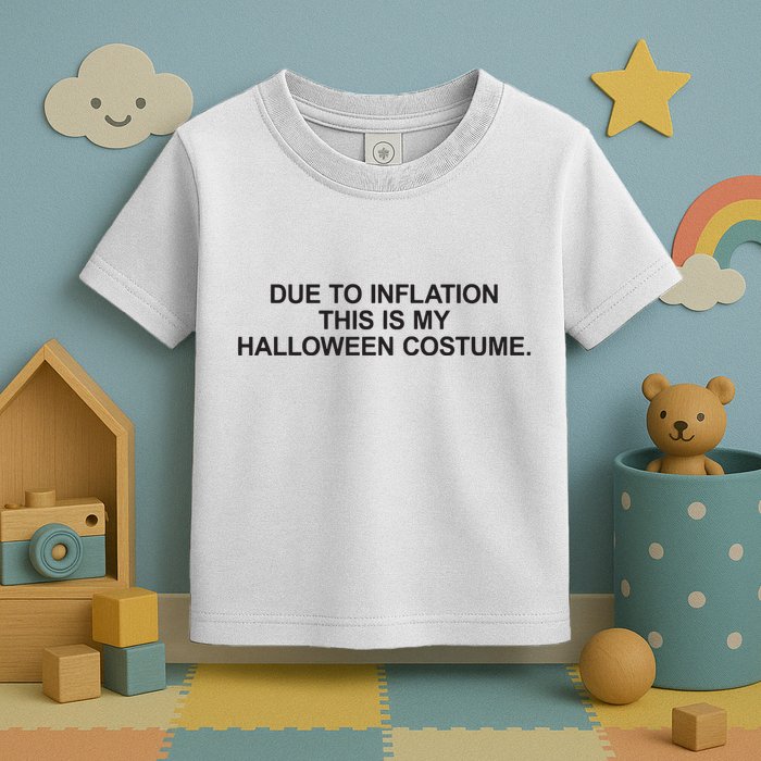 Due To Inflation This Is My Halloween Costume Generic Funny Toddler T-Shirt