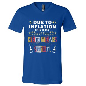 Due To Inflation This Is My New Years Eve Cool Gift V-Neck T-Shirt