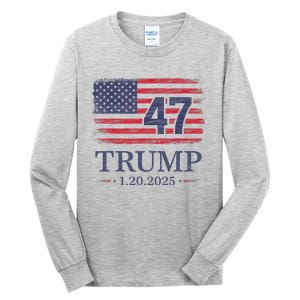 Donald Trump Inauguration Day 2025 47th President 47 Tall Long Sleeve T-Shirt