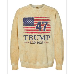 Donald Trump Inauguration Day 2025 47th President 47 Colorblast Crewneck Sweatshirt