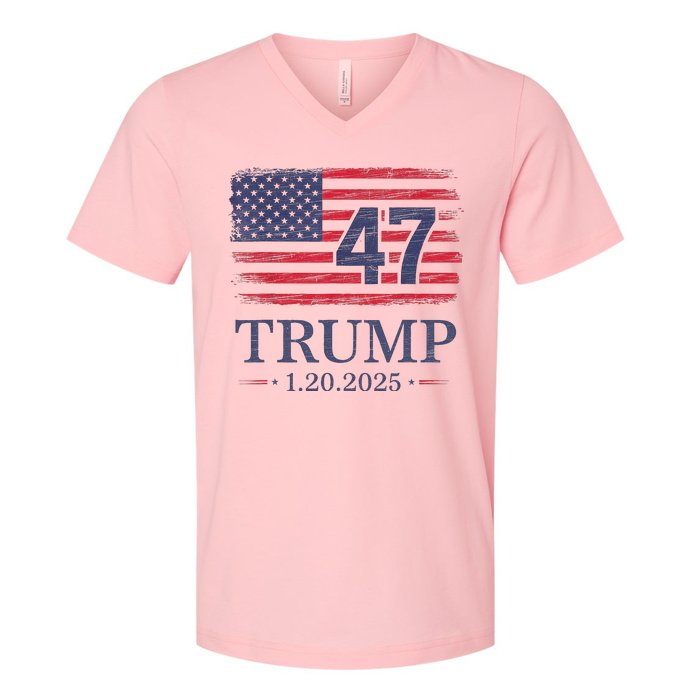 Donald Trump Inauguration Day 2025 47th President 47 V-Neck T-Shirt