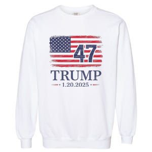 Donald Trump Inauguration Day 2025 47th President 47 Garment-Dyed Sweatshirt