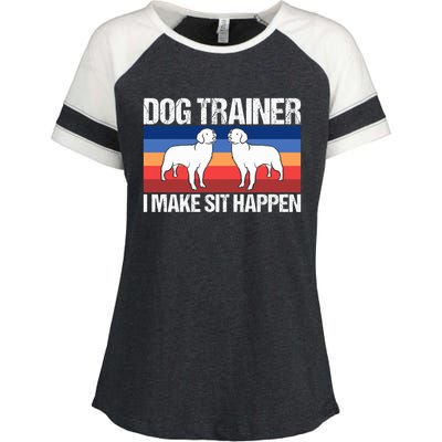 Dog Trainer I Make Sit Happen Dog Training Dog Trainers Gift Enza Ladies Jersey Colorblock Tee