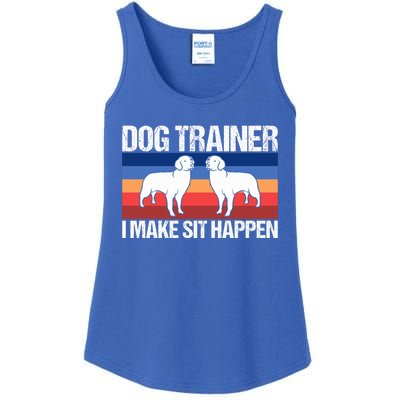 Dog Trainer I Make Sit Happen Dog Training Dog Trainers Gift Ladies Essential Tank