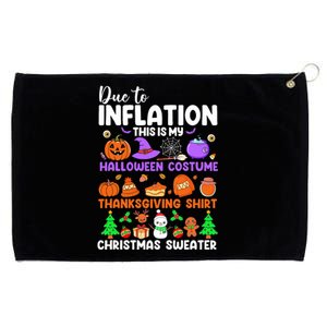 Due To Inflation This Is My Funny Halloween Costume Grommeted Golf Towel