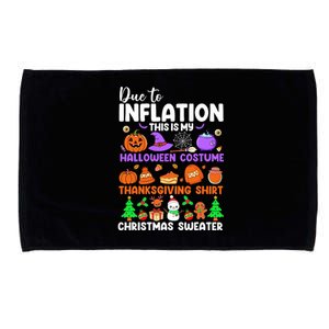 Due To Inflation This Is My Funny Halloween Costume Microfiber Hand Towel