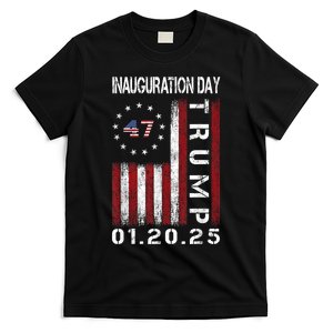 Donald Trump Inauguration Day 2025 47th President Usa Flag T-Shirt