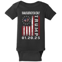 Donald Trump Inauguration Day 2025 47th President Usa Flag Baby Bodysuit